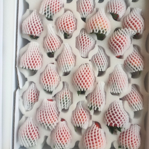  黑珍珠草莓，颜色鲜亮，比其它草莓汁多味甜，带有独特的草莓香味