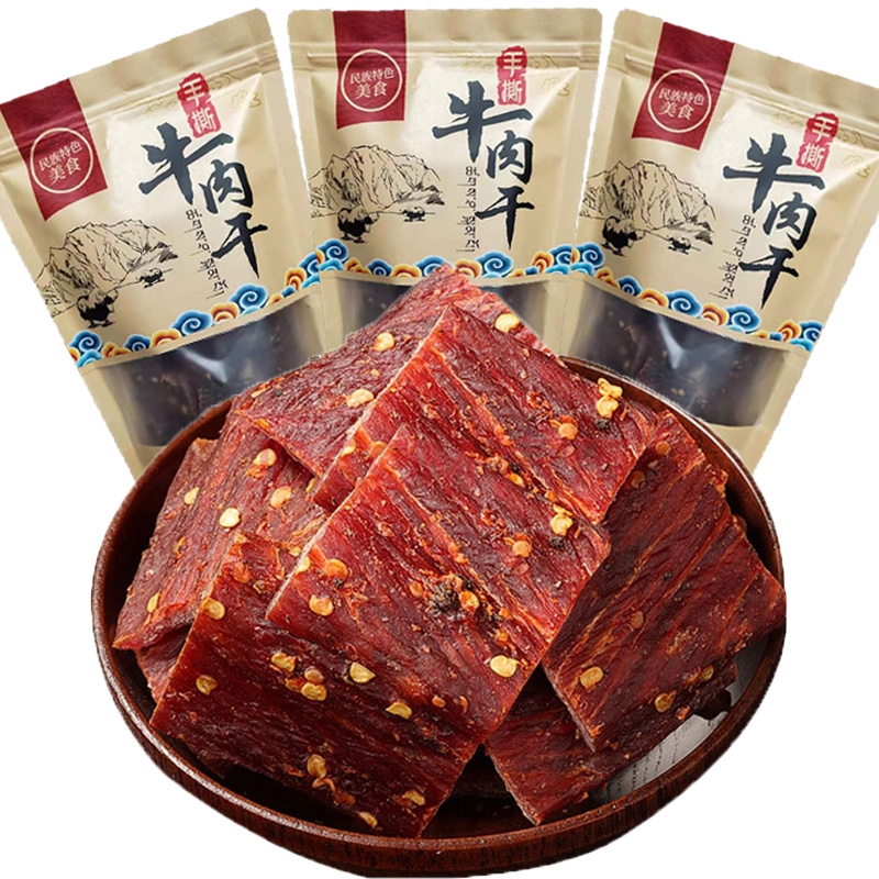 风干牛肉干高原特产超干手撕风干牛肉干牦牛特产香麻辣五香鸭肉干