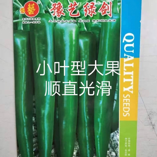 扶沟县羊角椒种子  豫艺绿剑辣辣种子~果长25厘米红熟后不易变软抗