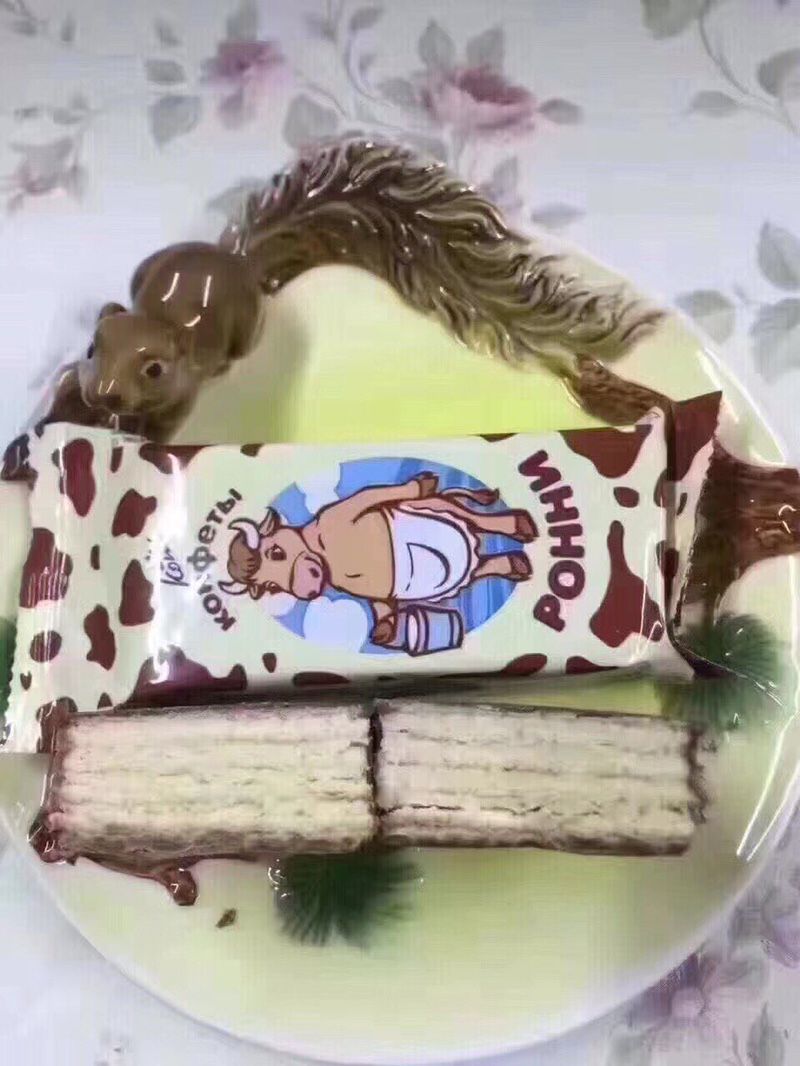 威化饼  俄罗斯性价比最高的糖果，大牛威化来啦！