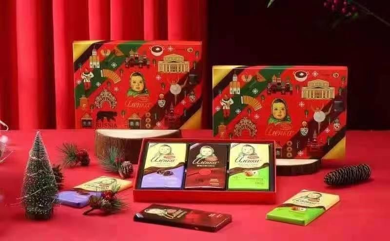 哈尔滨俄罗斯原装大头娃娃巧克力礼盒