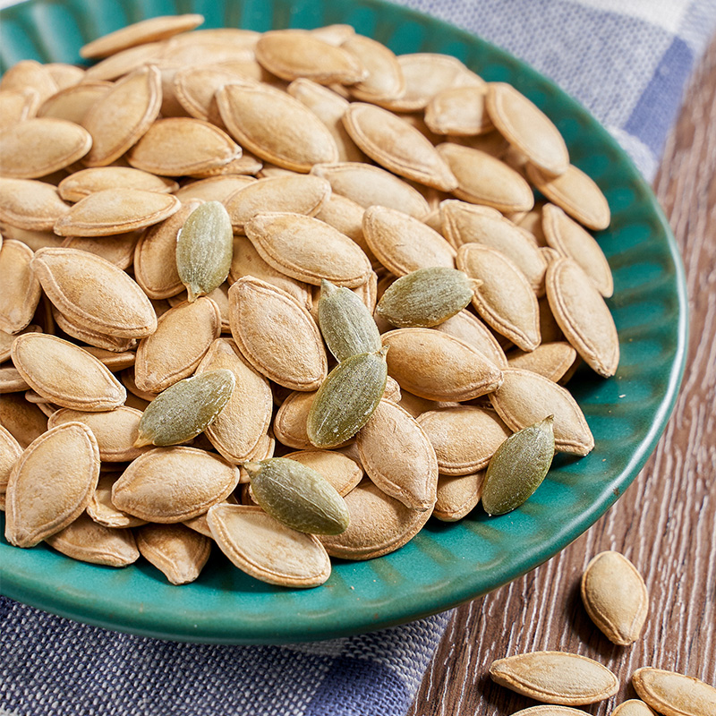 南瓜子炒货原味，纸皮南瓜籽罐装零食。原味盐焗味五香味罗汉果味