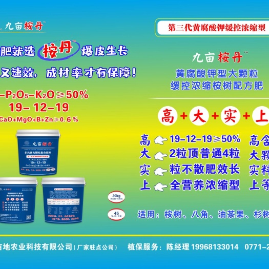 南宁聚谷氨酸  50%含量 黄腐酸钾缓控浓缩型大颗粒桉树肥