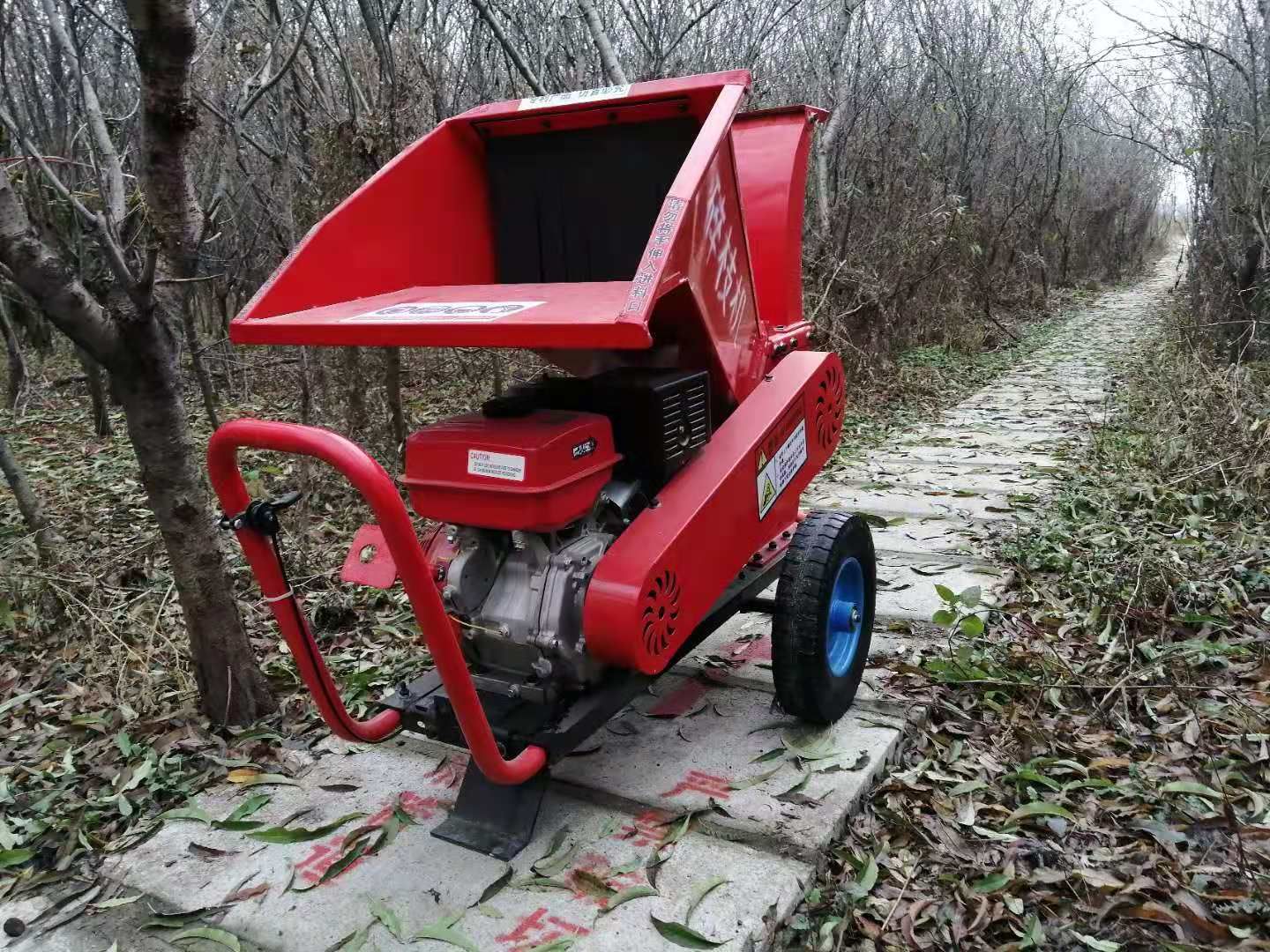树枝粉碎机 大马力 190型汽油柴油电机动力碎枝机 碎木机