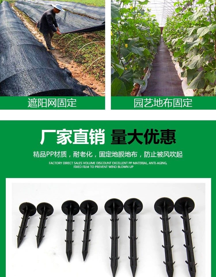 防草布地钉除草布地布钉果园黑色塑料地钉大棚地膜钉园艺地钉厂家