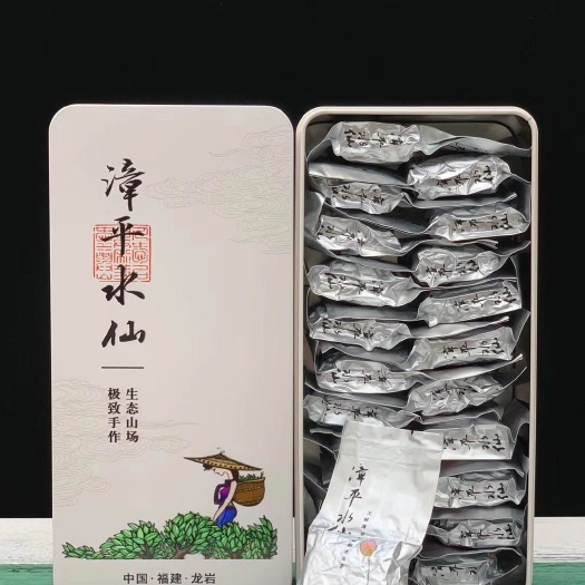 安溪县花蜜香漳平水仙乌龙茶叶袋装铁盒礼品装500克（包装会更新）