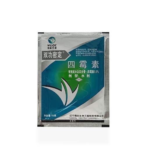 辽宁微科  双功密定0.3%四霉素   杀菌剂  15克