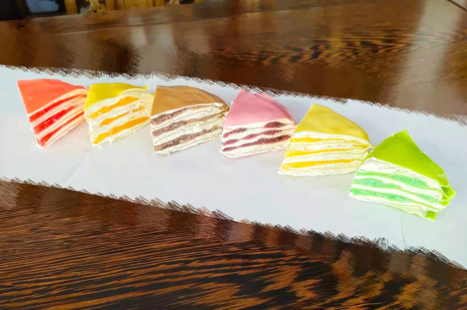 千层蛋糕 网红榴莲千层，六拼千层，海盐蛋糕，冰乳酪等各类网红产品。