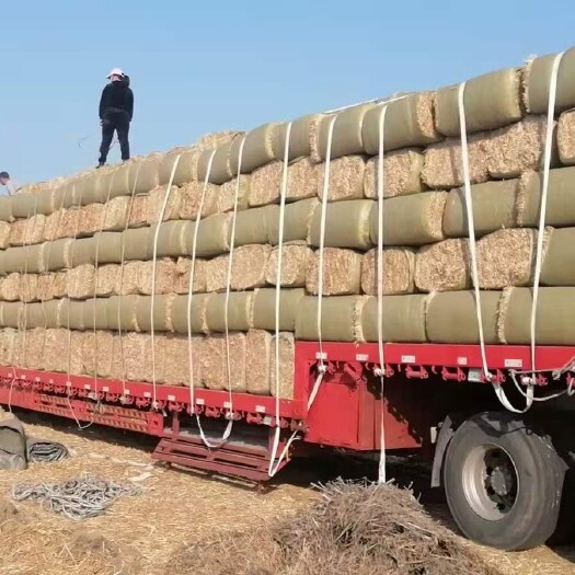 公安县 压块稻草  可以装出吨位，都是经过二次加压质量有保证