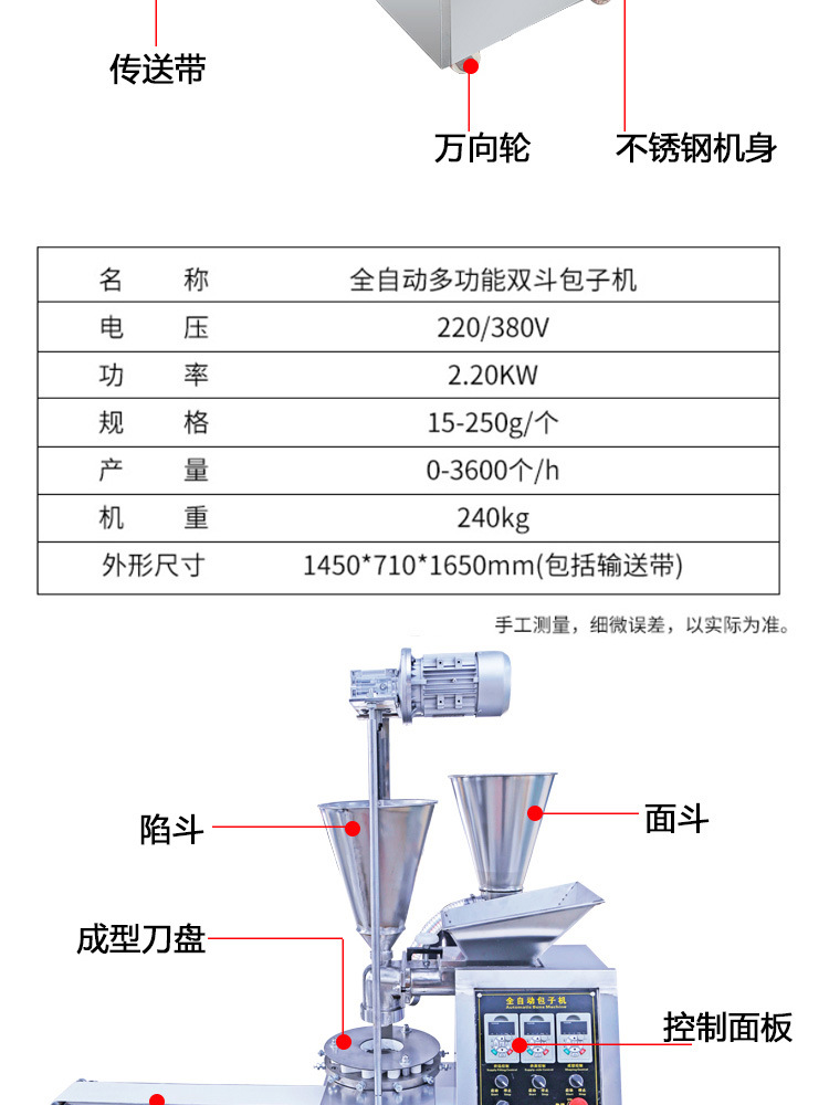 面筋加工机器  全自动包子机 新款家用自动仿手工 小型包子机 商用多功能包包