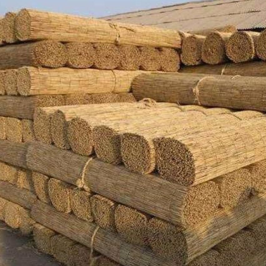 稻草帘  无棣纯手工芦苇帘30米大卷批发零售支持按需裁剪