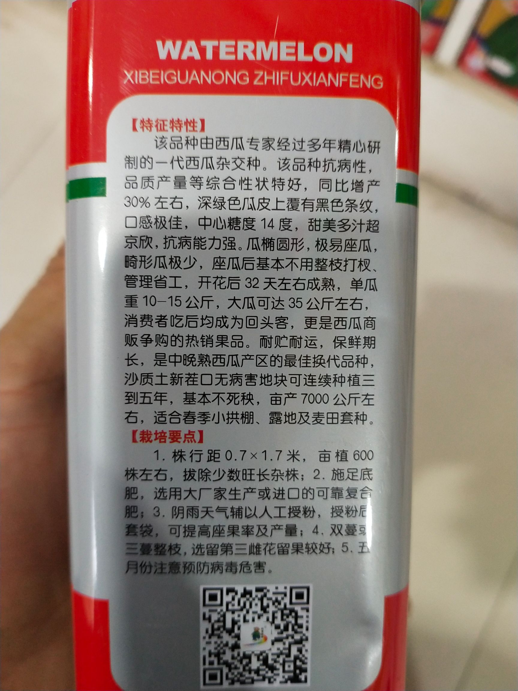 懒汉西瓜种子 ，京欣,抗病能力强。瓜椭圆形，极易座瓜，