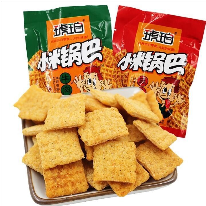 琥珀小米锅巴麻辣零食充饥夜宵整箱小吃散装一箱好吃的8090后