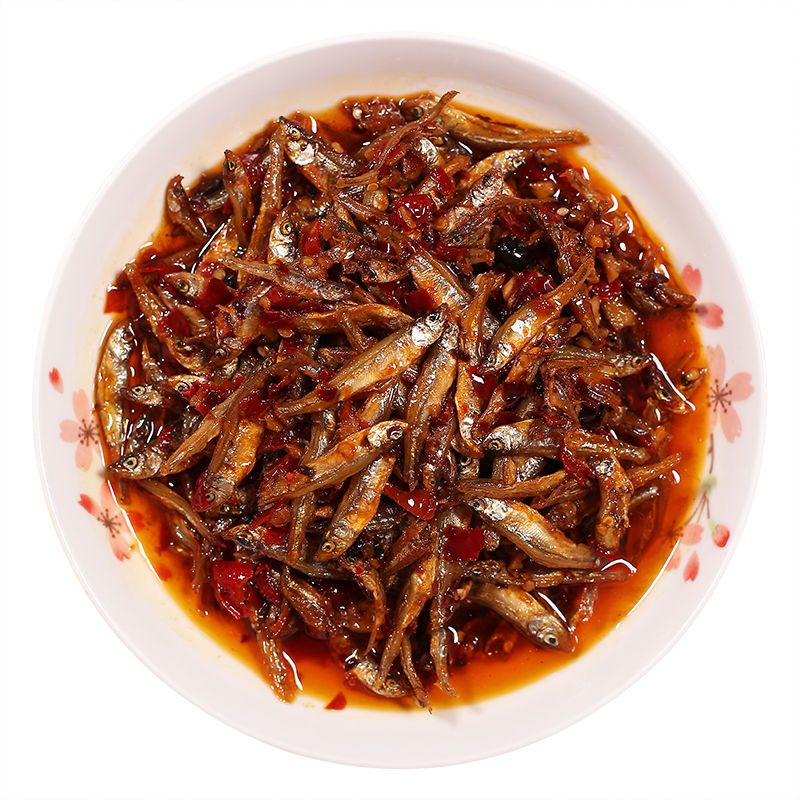 辣鱼仔  湖南特产小鱼仔柴火鱼火焙鱼香辣小鱼干即食下饭菜开胃