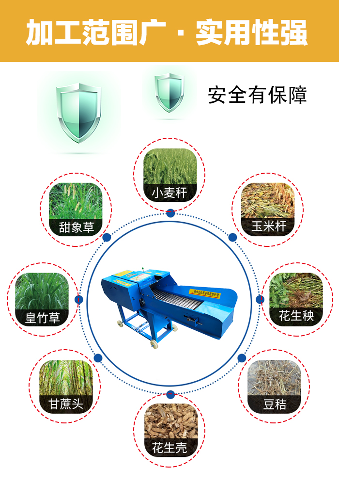  卧式铡草机牛羊养殖家用220V玉米秸秆粉碎机