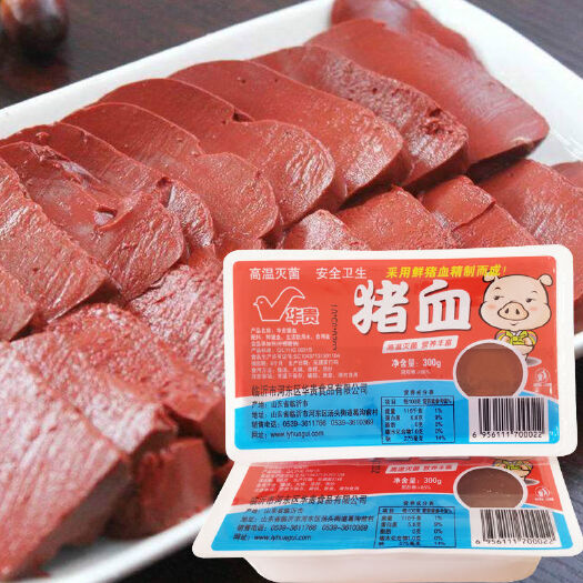 猪副产品  猪血新鲜盒装血豆腐火锅食材麻辣烫毛血旺烩菜300