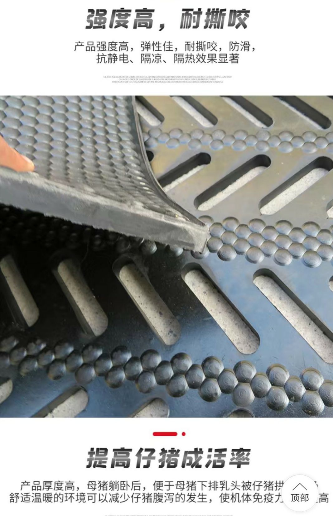 畜牧饲养设备  新款猪用保温，防滑垫