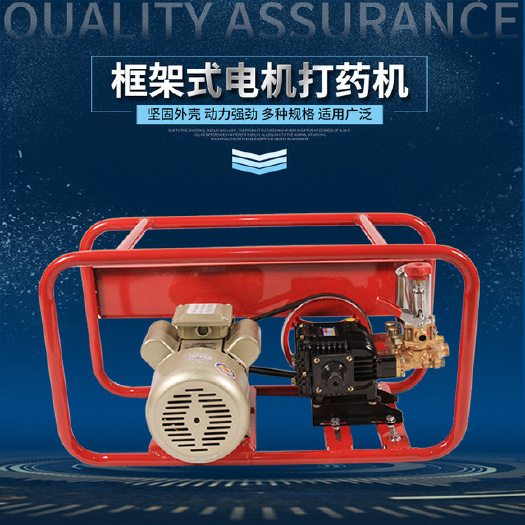 框架式电动果树打药机 遥控电机220v电动打药机喷雾器柱塞泵