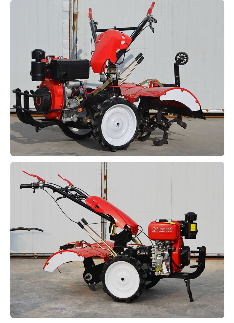 新款四驱直连微耕机齿轮传动柴油农用旋耕除草开沟施肥播种配件