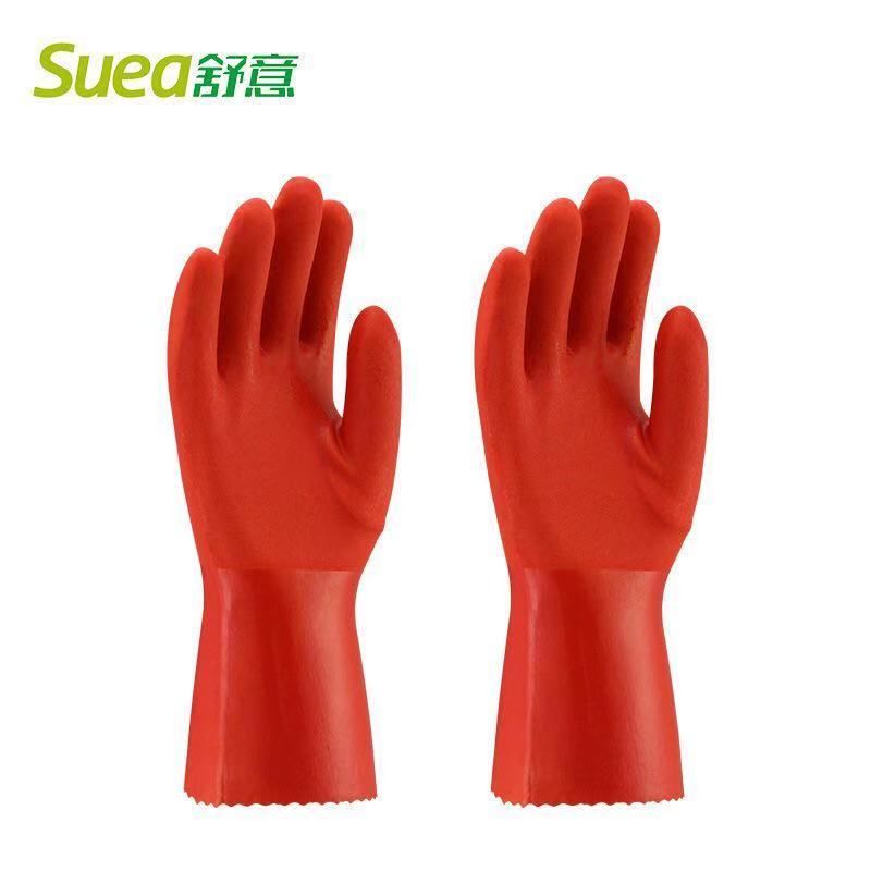 手套 包邮舒意602红色洗车洗衣洗碗防水耐弱酸碱止滑四季通用