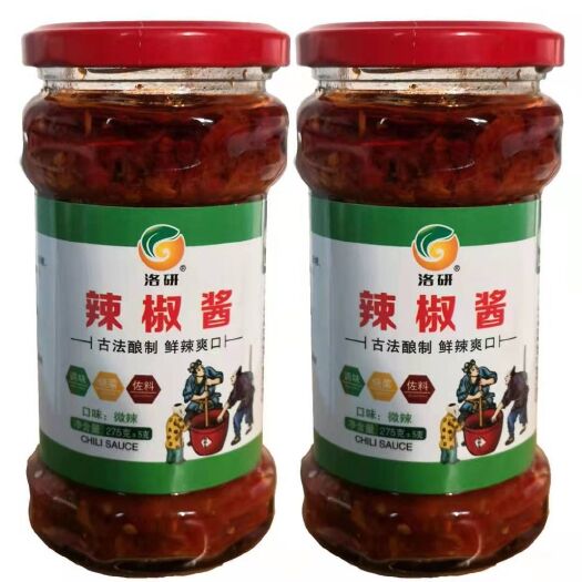 郑州洛研辣椒酱  微辣 不含防腐剂  一件代发 开胃酱调味酱