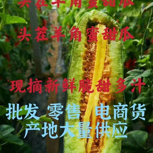 羊角蜜甜瓜大量供应中货源充足价格便宜