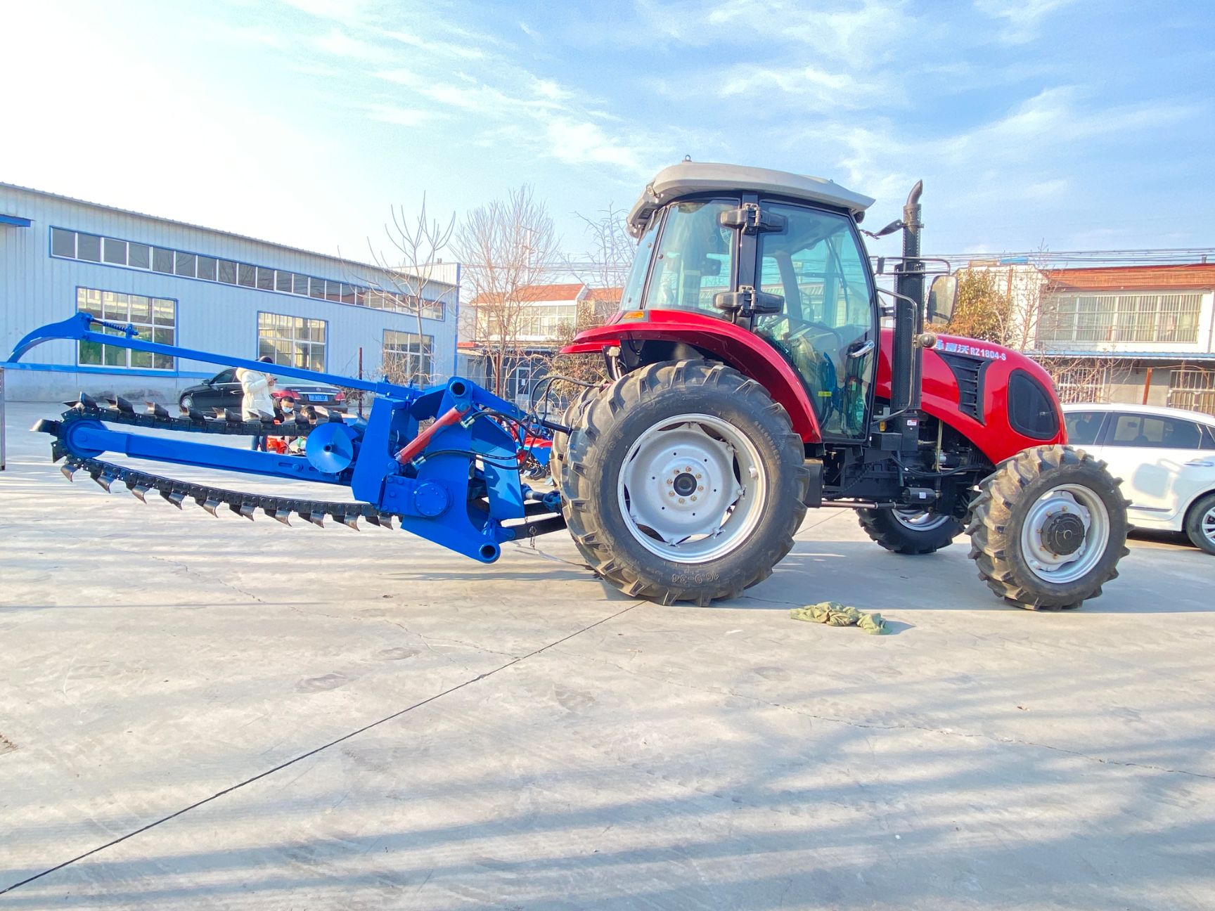 开沟起垄机  链条式开沟机农用单双链条开槽机大型工程管道电缆水利灌溉挖沟机