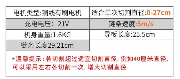 手持无线锂电伐木电链锯充电式电锯家用小型电动大功率户