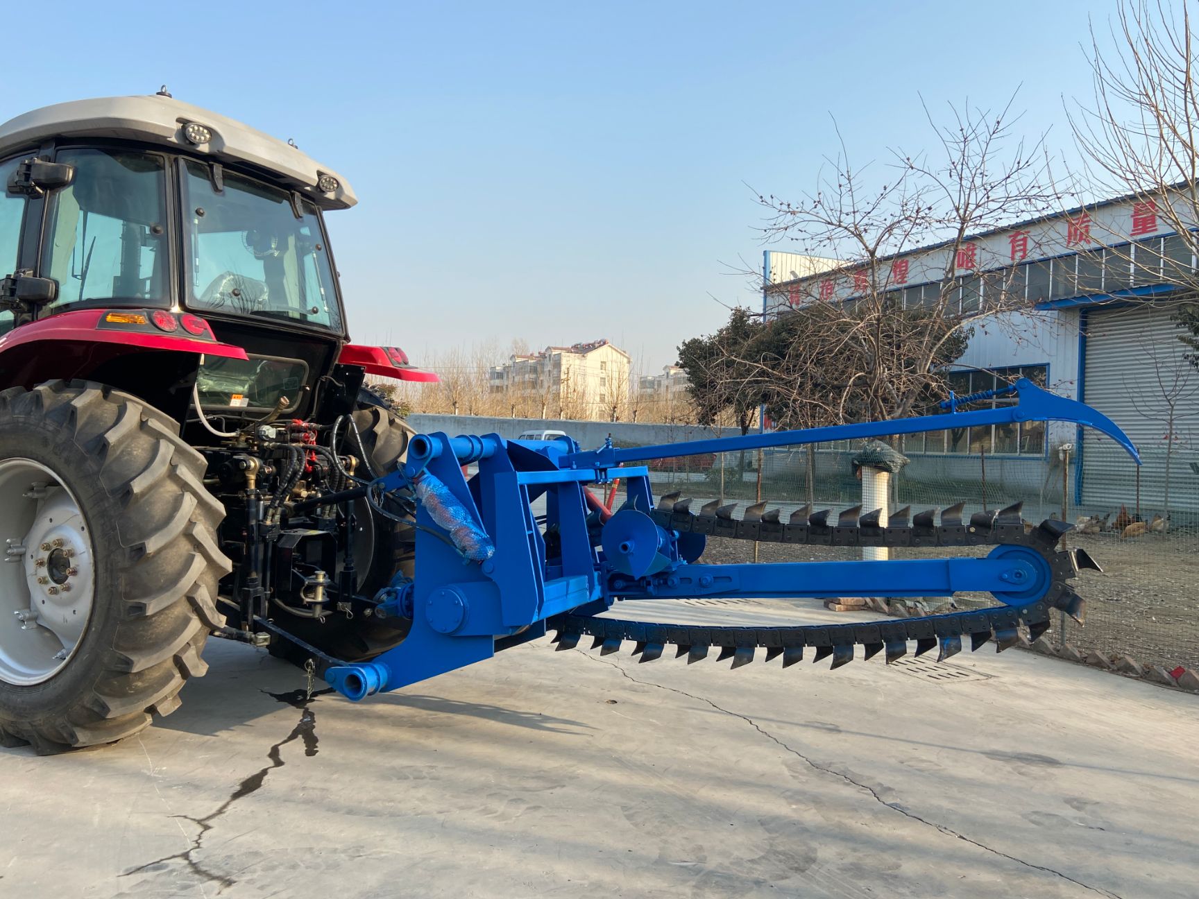 开沟起垄机  链条式开沟机农用单双链条开槽机大型工程管道电缆水利灌溉挖沟机