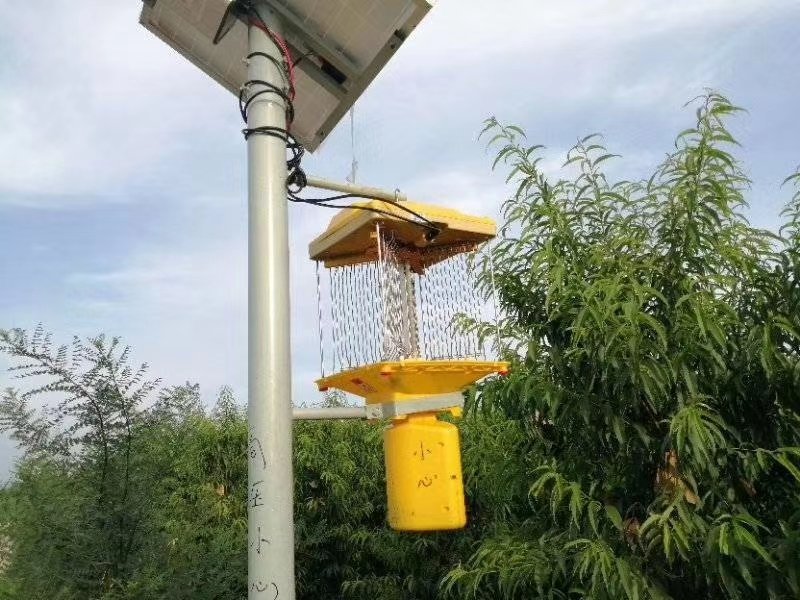 太阳能灭虫灯带高压电网的诱虫杀虫灯