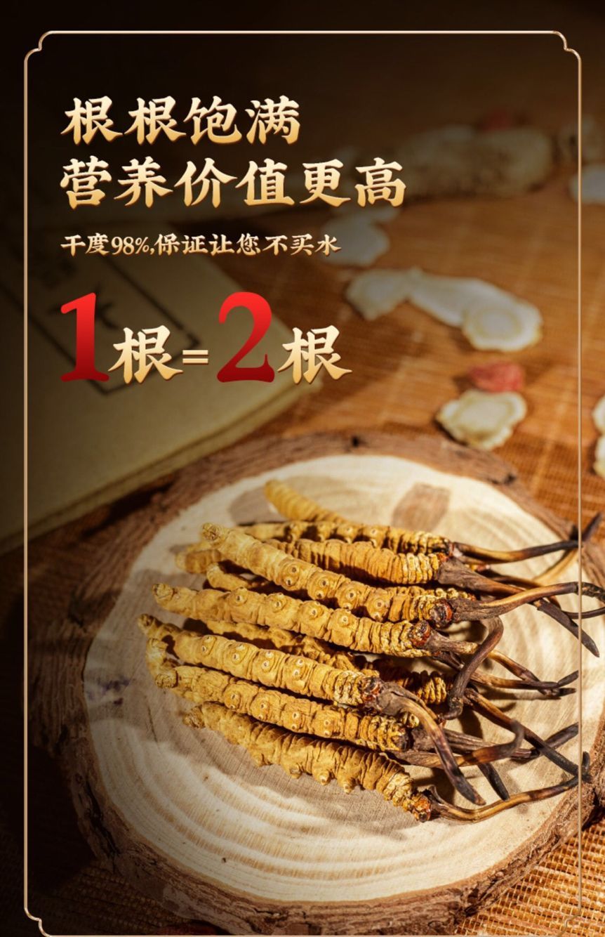 青藏冬虫夏草 高海拔正宗正品精选虫草礼盒装