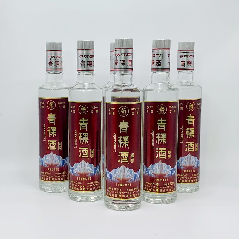 西藏特产青稞酒42度纯粮福海醇福顺500ml每瓶整箱6瓶