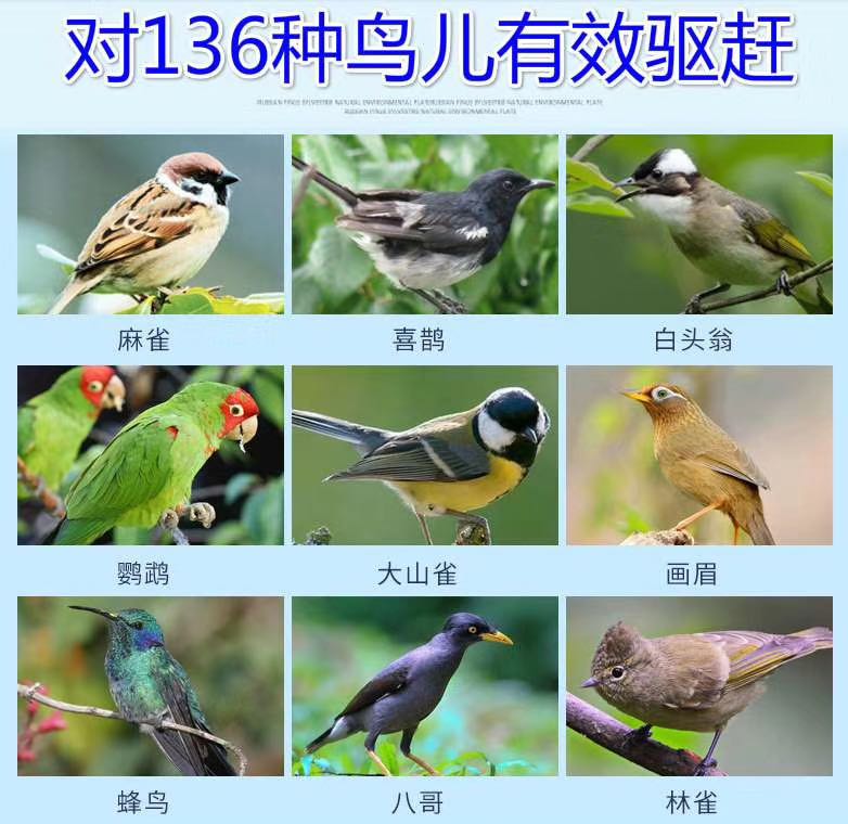 驱鸟器  太阳能超声波语音农田仓库鱼塘虾池大棚果园等专用驱鸟