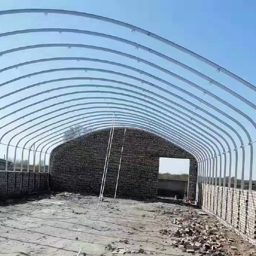 聊城养殖大棚牛羊猪养殖大棚包塑大棚椭圆大棚管