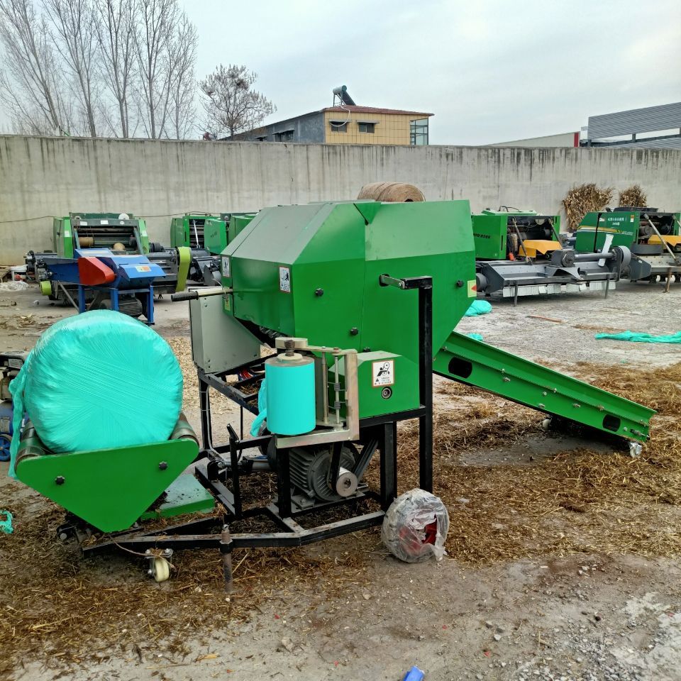 打包机  家用秸秆打捆包膜一体机，青储饲料 玉米秸秆圆捆机