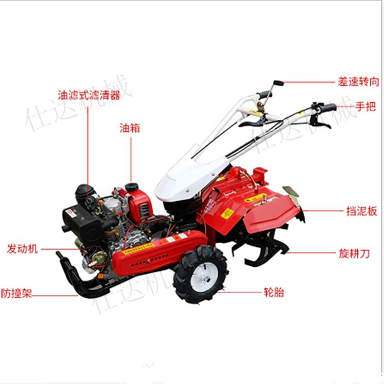 開溝犁地多功能微耕機(jī) 大棚松土除草旋耕機(jī)