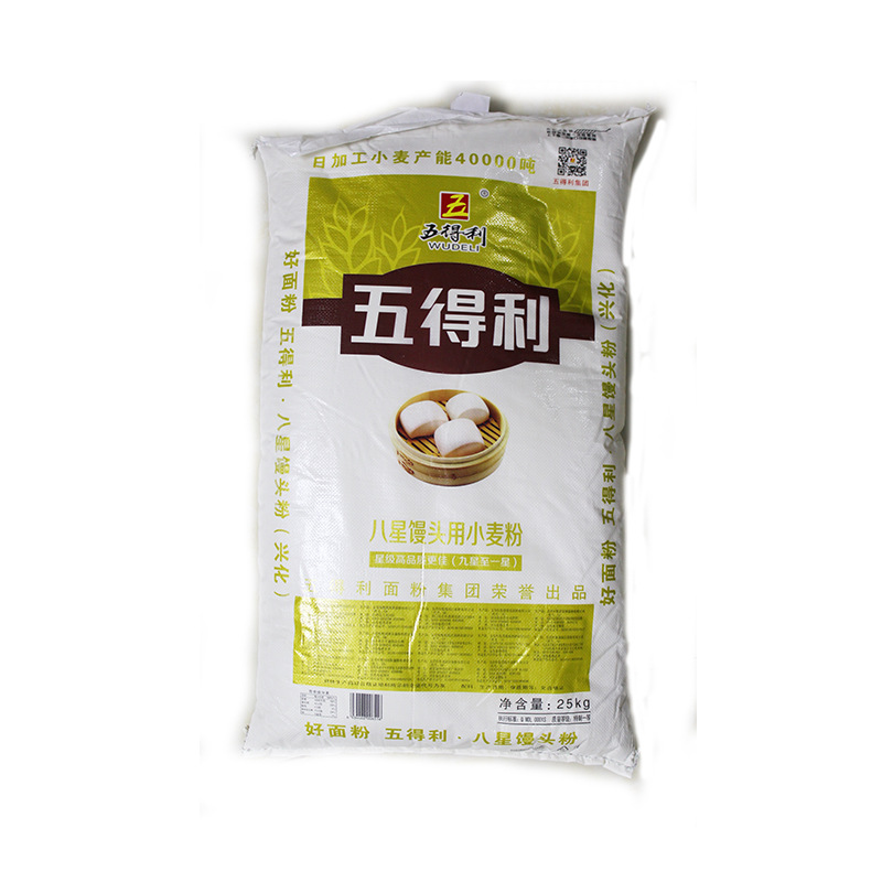 面筋粉 五得利八星馒头用小麦粉25kg包子饺子馒头凉皮饭店用袋装