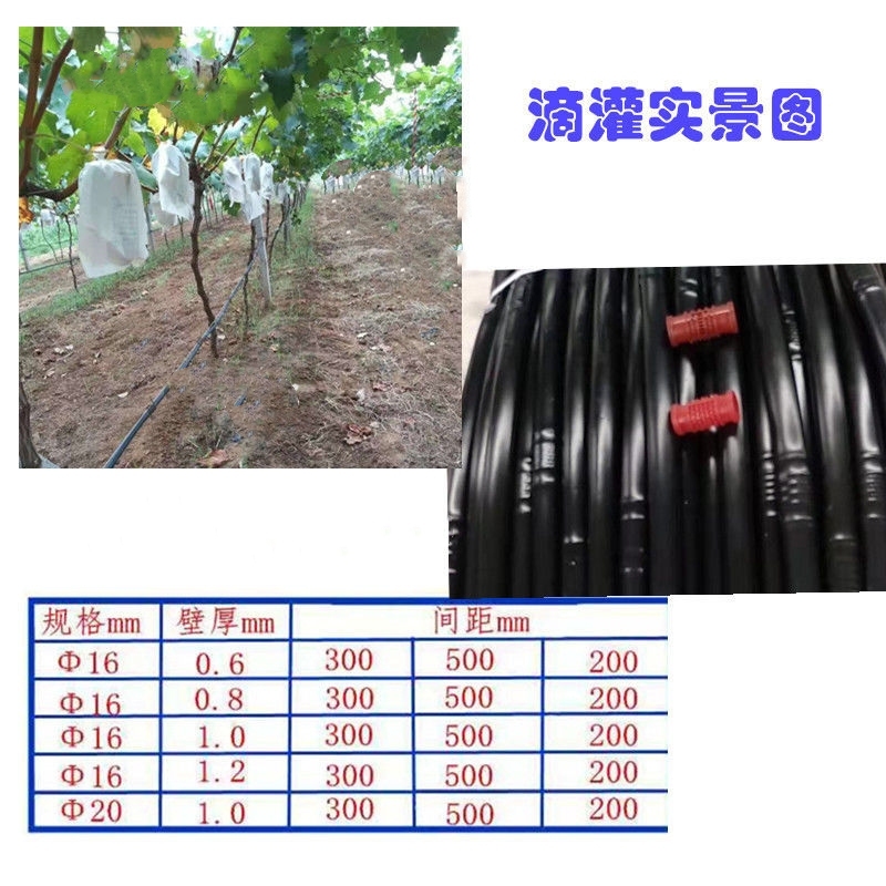PE管材农用无孔滴灌管162025 3分4分6分果园菜园大棚