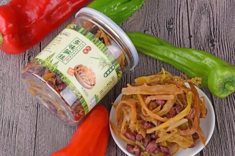 杭州临安特产休闲零食新鲜多味笋丝花生，花生笋丝零食