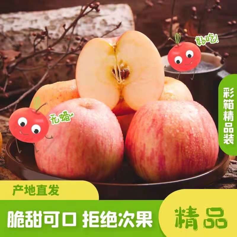 红富士静宁红富士苹果，皮薄汁多 新鲜水果【产地直销】