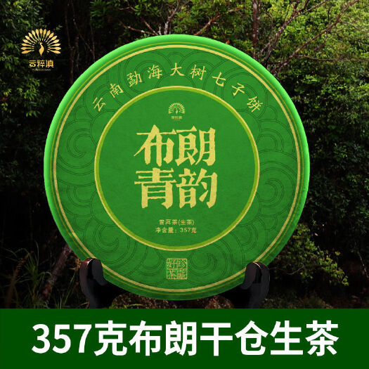 昆明古树茶  普洱生茶饼357g布朗青韵生茶 布朗山普洱茶生茶饼
