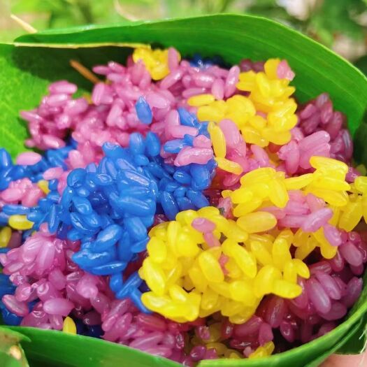 河口县云南特产花米饭彩色花糯米花样美食