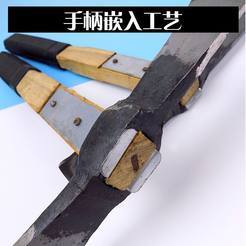  包邮锻打十子洋镐两用柴镐多功能镐户外镐能砍能挖偏镐尖镐加固把