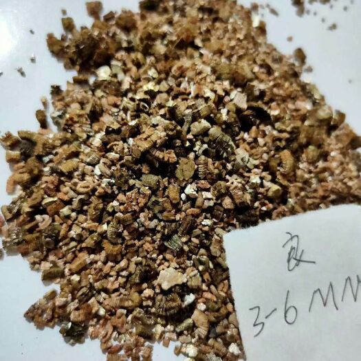 灵寿县金黄色蛭石3-6mm，孵化保温蛭石种花园艺蛭石
