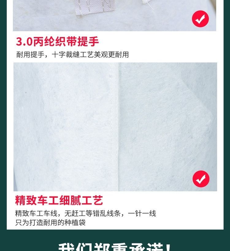 双耳70*50无纺布植树袋（10只）种植袋/植树袋/美植袋