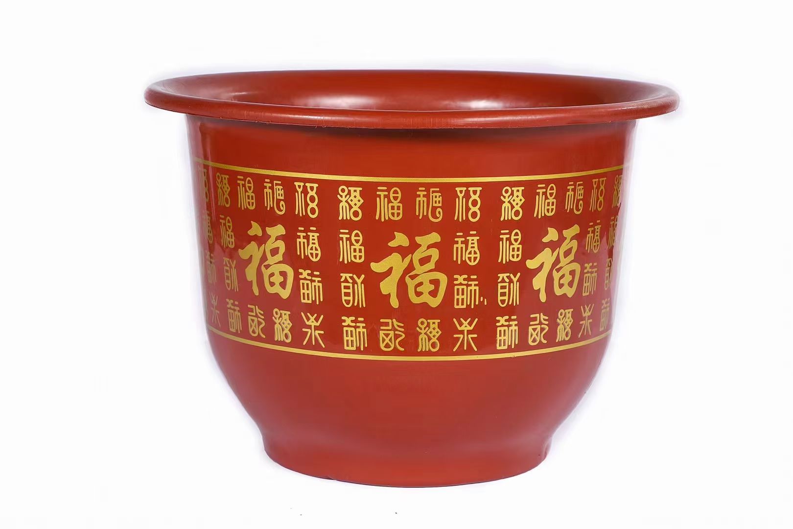 塑料花盆红福盆