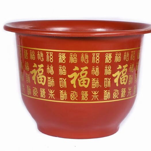 广州塑料花盆红福盆