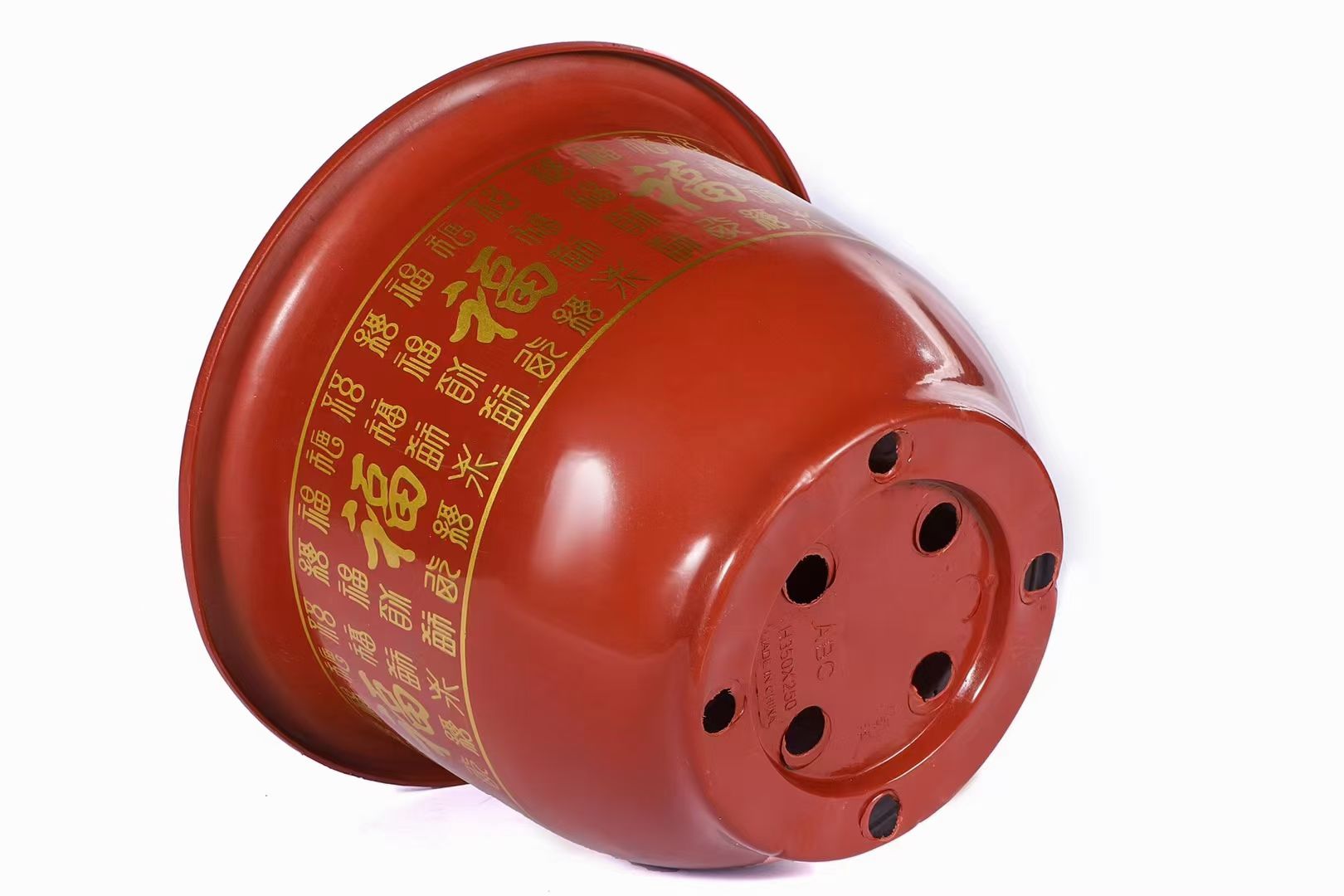塑料花盆红福盆
