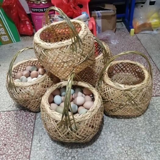 绿壳蛋  纯手工竹子篮子，装土鸡蛋送礼。篮子批发！！注意是篮子批发