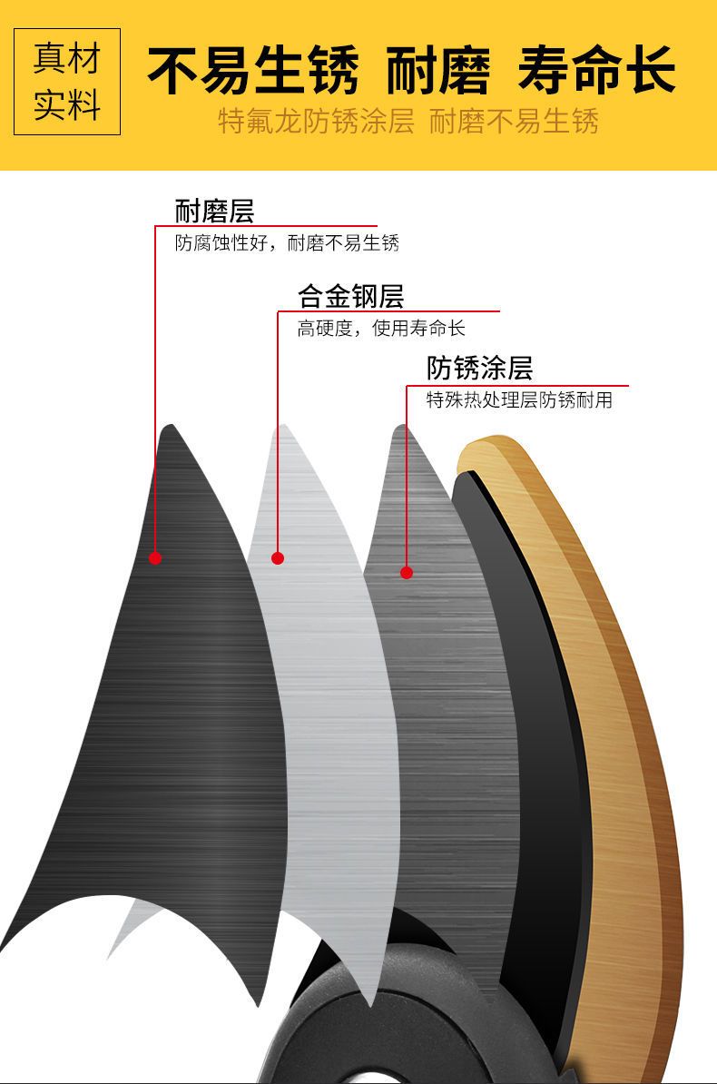园林剪刀  雷威粗枝剪枝剪修枝剪刀果树剪子花枝剪修剪树枝园艺剪葡萄剪刀树